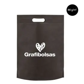 Bolsas de tela con fuelle y asa troqueladas