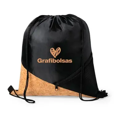 Mochilas saco de cuerda en poliéster y corcho