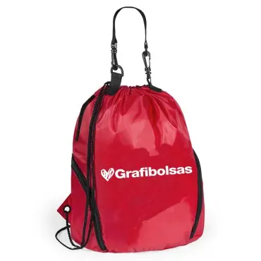 Mochilas saco de cuerdas con bolsillo impresa