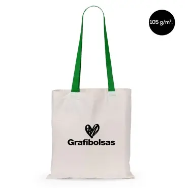 Bolsas ecológicas de algodón con asas de color