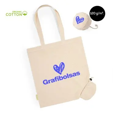 Bolsas de algodón orgánico 120 g/m² plegables