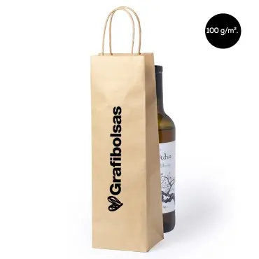 Bolsas de papel kraft para botellas personalizadas
