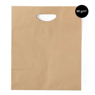 Bolsas de papel troquelada 30 x 36 x 18 cm.