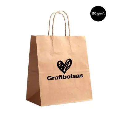 Bolsas de papel kraft impresas con logo