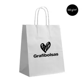 Bolsas de papel blancas personalizadas