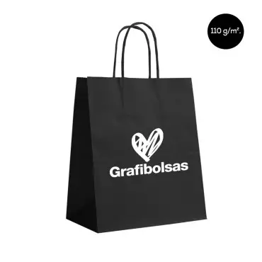 Bolsas de papel kraft negras personalizadas