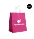 Bolsas de papel kraft fucsia personalizadas