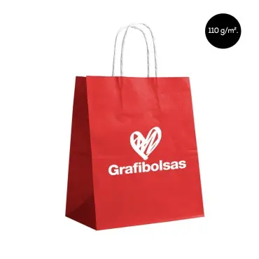 Bolsas de papel de rojas personalizadas