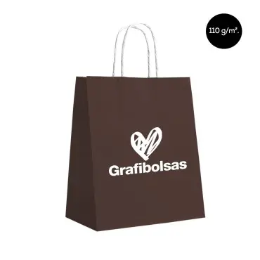 Bolsas de papel kraft marrones personalizadas