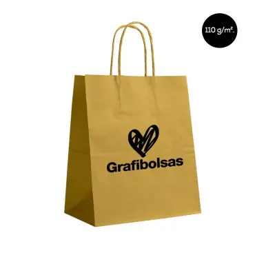 Bolsas de papel kraft oro personalizadas