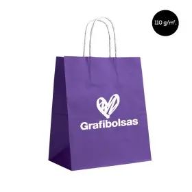 Bolsas de papel kraft violeta personalizadas