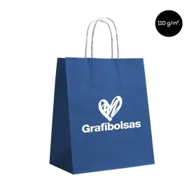 Bolsas de papel kraft azules personalizadas