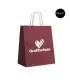 Bolsas de papel kraft burdeos personalizadas