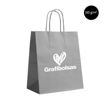 Bolsas de papel kraft plata personalizadas