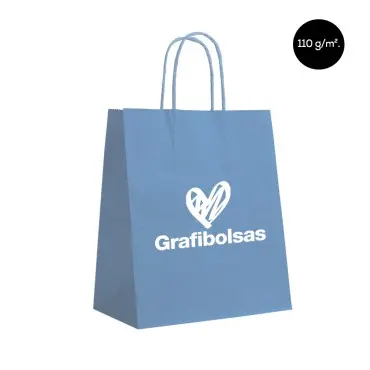 Bolsas de papel azul claro