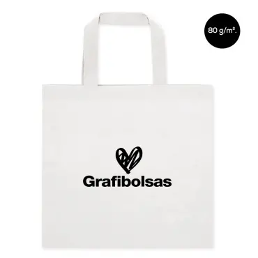 Bolsas de tela con asas cortas personalizadas