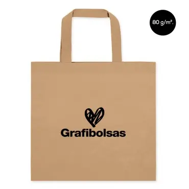 Bolsas de tela con asas cortas personalizadas