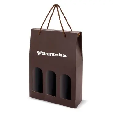 Bolsas de cartón para 3 Botellas de vino