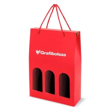 Bolsas de cartón para 3 Botellas de vino