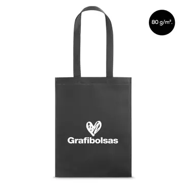 Bolsas de tela no tejida de 80 g/m² y asas de 55 cm