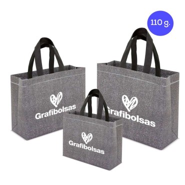 Bolsas de tela glitter 32.5 x 23.5 x 12 cm