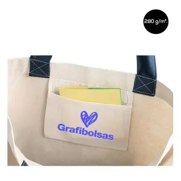 Bolsas de lona de algodón con bolsillo interior