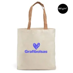 Bolsas de algodón con asas de corcho personalizadas