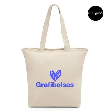 Bolsas de algodón con cremallera personalizadas