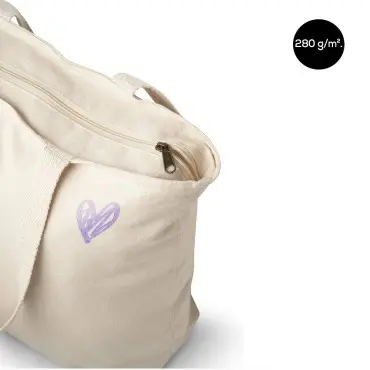 Bolsas de algodón 280 g/m² con cremallera