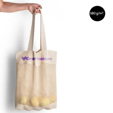 Bolsas de algodón de 180 g/m² con malla