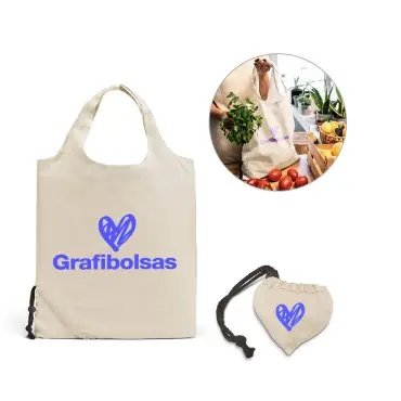 Bolsas plegables 100% algodón de 100 g/m²