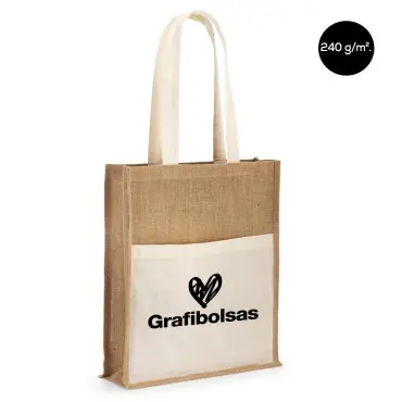 Bolsas de Yute 240 g/m², con asas de 65 cm