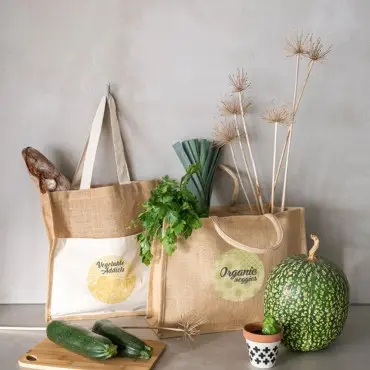 Bolsas de Yute 240 g/m², con asas de 65 cm