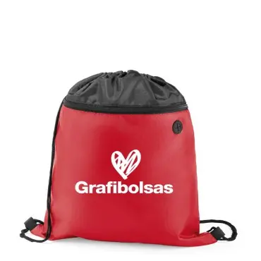 Mochila fabricada en poliéster 210D con bolsillo