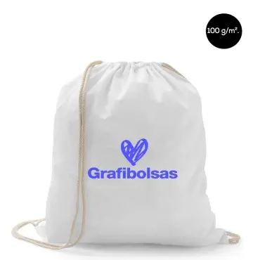 Mochilas de cuerdas en algodón de colores 100 g/m²