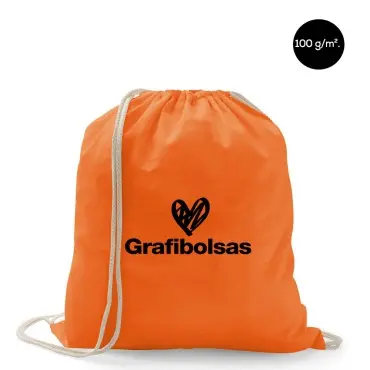 Mochilas de cuerdas en algodón de colores 100 g/m²
